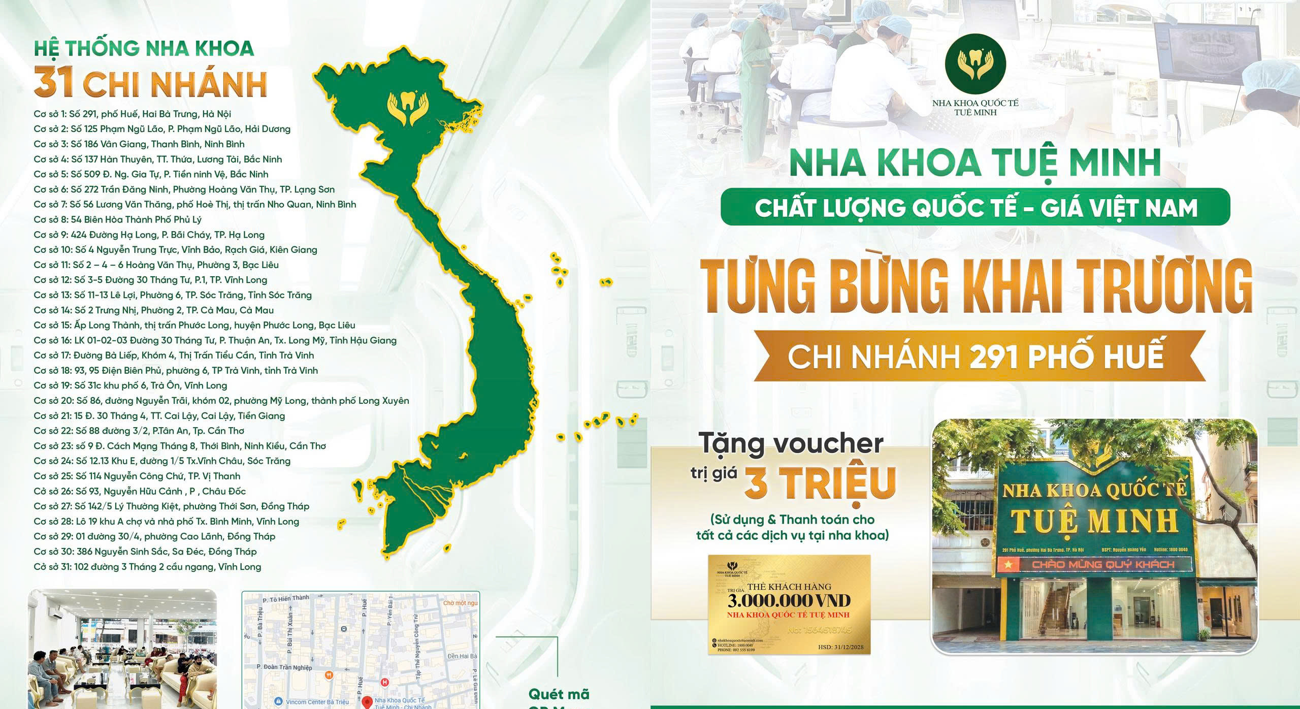 Nha Khoa Tuệ Minh Khai Trương Phòng Khám 31 Tại Hà Nội – Ưu Đãi Ngập Tràn Từ 14/03/2026